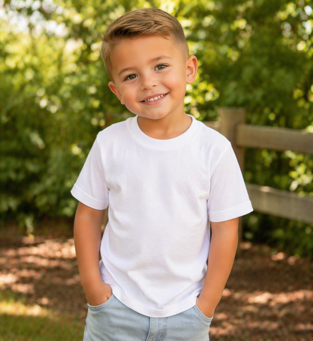Toddler T-Shirt Blank for Embroidery – Kids Cotton Shirt Blanks